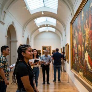 How to Appreciate Art: A Beginner's Guide 3 Person appreciating art in museum gallery