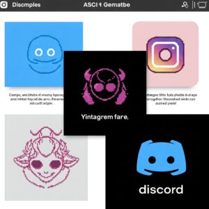 ASCII art generator creating content optimized for social media platforms

