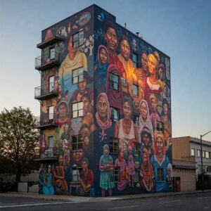 Guide to Modern Street Art Styles: Transforming Urban Landscapes with Creativity and Rebellion 3 Guide to Modern Street Art Styles: Street art on building