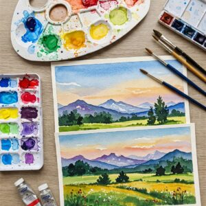 Aquarelle Painting Techniques: A Complete Guide for Beginners and Beyond 9 Color mixing techniques for aquarelle landscape painting