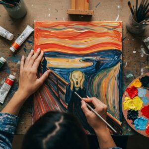 Edvard Munch Art Therapy: How His Works Can Help With Anxiety 5 Creating Munch-inspired art as therapy for anxiety relief