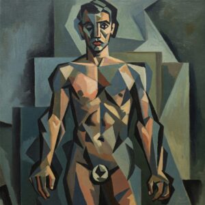 Cubist painting showing geometric fragmentation and multiple perspectives