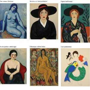 Timeline showing the evolution of Matisse's art style