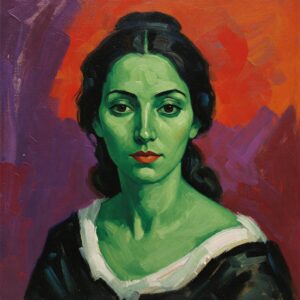 Henri Matisse Fauvist portrait showing bold color technique