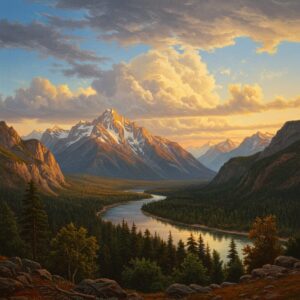 The Timeless Allure of Scenery Art: Capturing the World Around Us 4 Hudson river art school style