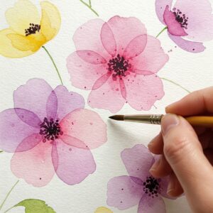 Flower Painting Techniques: A Guide to Creating Beautiful Botanical Art 4 Flower Painting Techniques: Watercolor loose flower painting technique demonstration