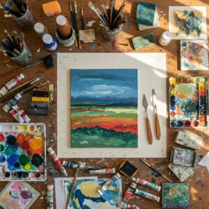 Fine Art: A Comprehensive Guide to Understanding, Appreciating, and Collecting Art 6 workspace with multiple art mediums