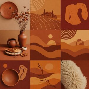 Artwork demonstrating unity with variety in composition and color