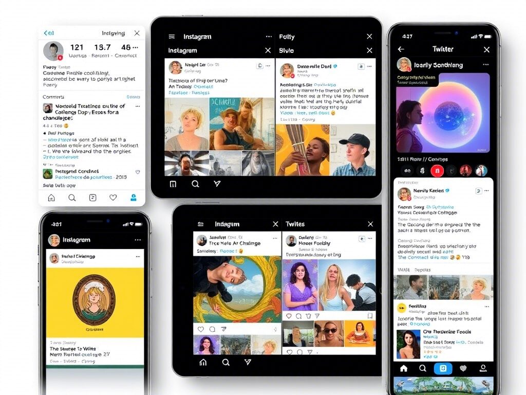 Artists interacting with each other's art challenge submissions online