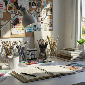 The Artist's Playbook: 10 Essential Tips to Level Up Your Creative Journey 10 artists playbook creative workspace