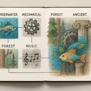 Creative Sketchbook Ideas to Beat Artist's Block 6 Creative sketchbook ideas using random word prompts for illustration