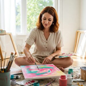 Art Therapy Activities You Can Do At Home for Stress Relief 1 expressive painting art therapy technique