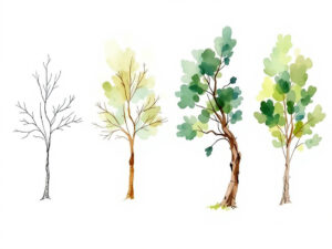 How to Paint Trees in Watercolor: Simple Steps 5 how to paint trees watercolor basic technique 1
