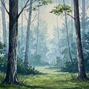 How to Paint Trees in Watercolor: Simple Steps 8 Simple watercolor forest landscape painting tutorial