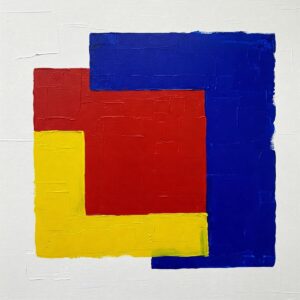 Modern Abstract Painting: Vibrant modern abstract painting with bold color blocks