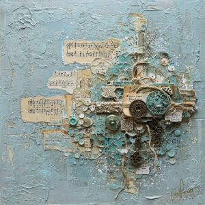 50+ Stunning Painting Ideas on Pinterest to Discover Right Now 6 Creative mixed media collage painting inspired by Pinterest art trends