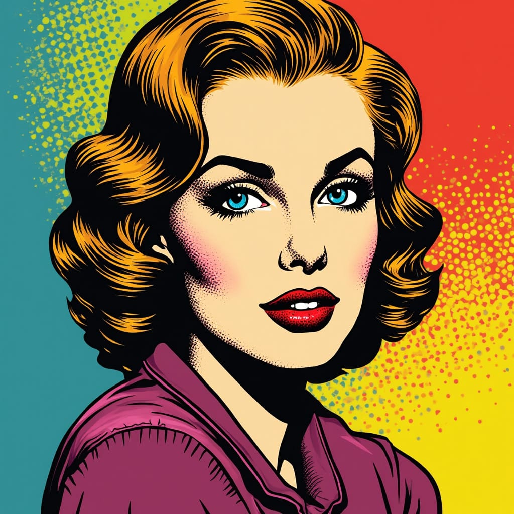 Pop Art Characteristics: Bright Colors, Bold Lines & Everyday Objects 3 Pop Art characteristics featuring bright primary colors and bold outlines