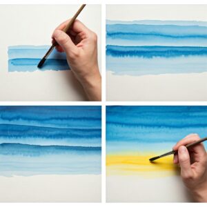Simple Wet-on-Wet Watercolor Techniques for Beginners 6 Step-by-step wet-on-wet watercolor wash technique for beginners