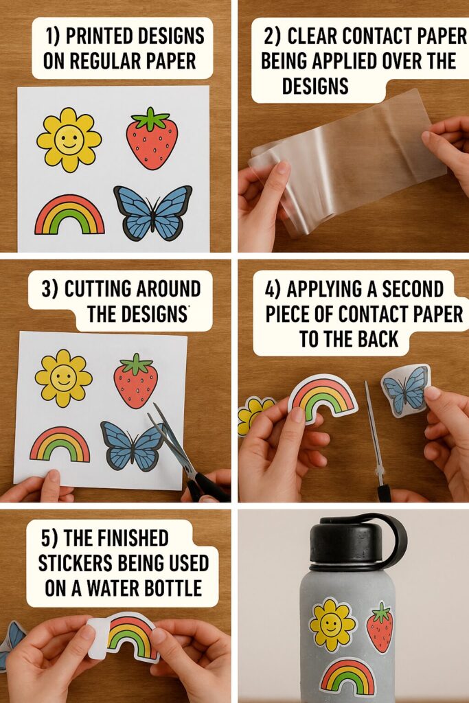 How to Make Your Own Stickers at Home (Simple Methods) 5 Contact Paper Homemade Stickers