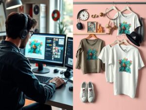 Print on demand product mockups for artists