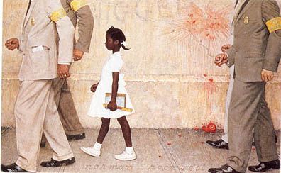 Norman Rockwell's The Problem We All Live With painting depicting Ruby Bridges school integration