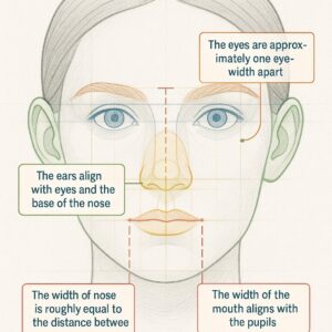 How to Draw Faces for Beginners: Basic Proportions Guide 5 Correct facial features placement guide for beginner face drawing