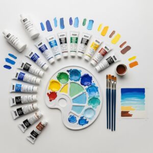 Essential acrylic paint colors for easy seascape painting ideas and ocean art