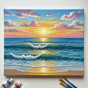asy acrylic seascape painting ideas beginner tutorial