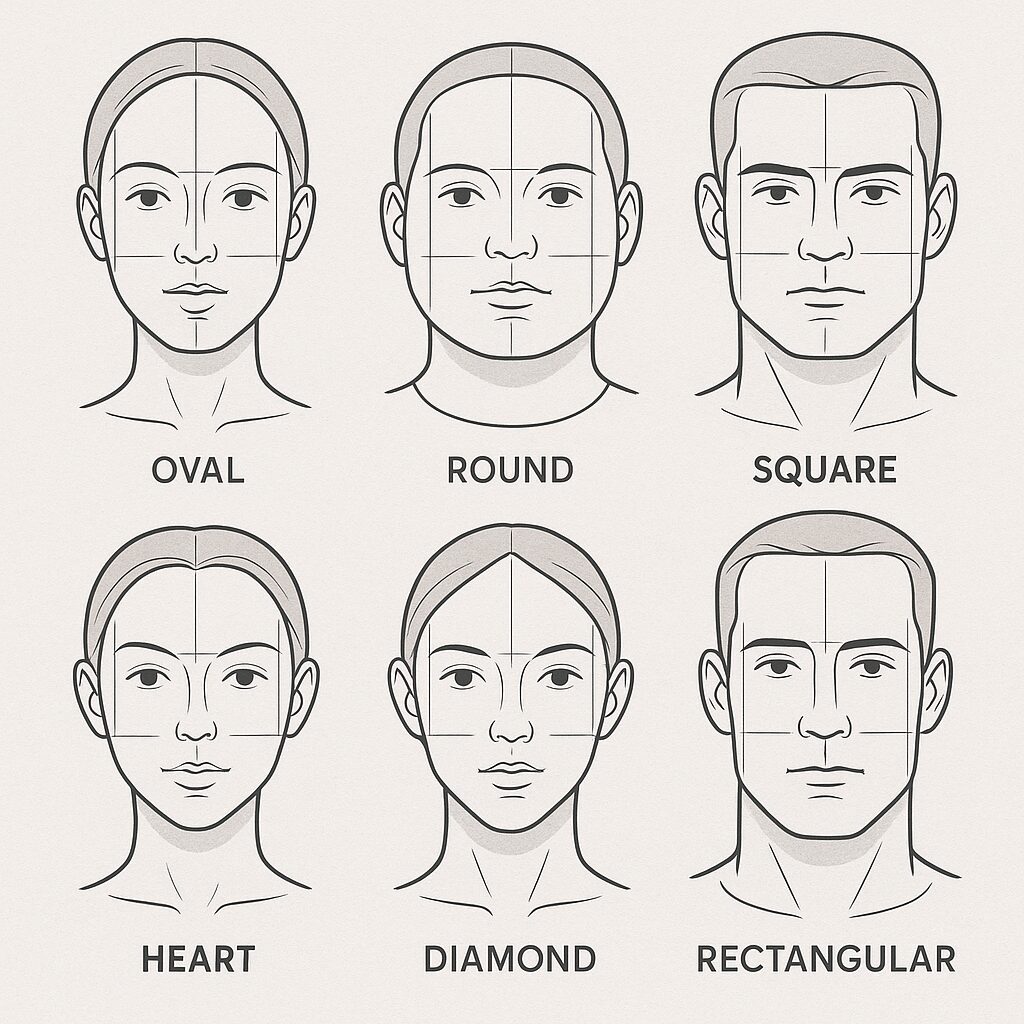How to Draw Faces for Beginners: Basic Proportions Guide 8 Different face shapes reference guide for beginner face drawing