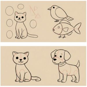 What Are Some Easy Things to Draw for Practice? 6 easy animals to draw for beginners