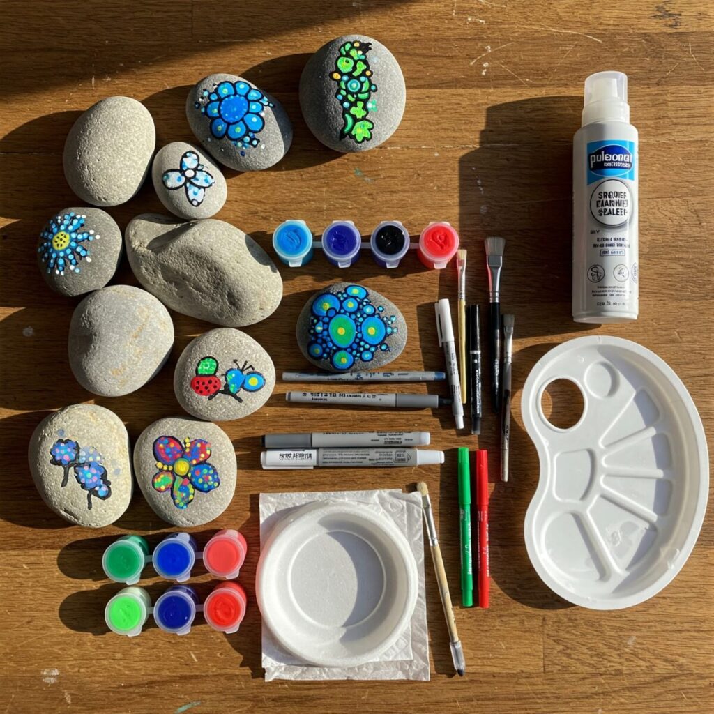 Easy Rock Painting Ideas Anyone Can Do 3 Essential supplies for easy rock painting ideas for beginners