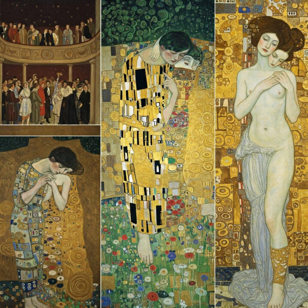 Collage of Klimt's Women