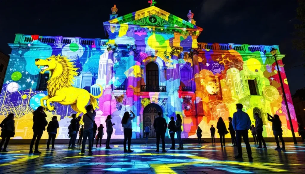 The Power of Presence: Immersive Art Audience Engagement Explained 6 Digital projection mapping creating immersive art environment