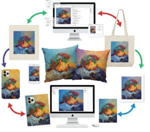 print on demand passive income for painters