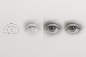 Progressive shading techniques for realistic eye drawing demonstration