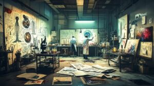 rtist using scientific methods and experimentation in creative process