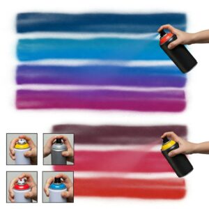 Spray Paint Art Techniques for Beginners (Beyond Basic Tagging) 4 Advanced spray paint blending techniques showing color transitions