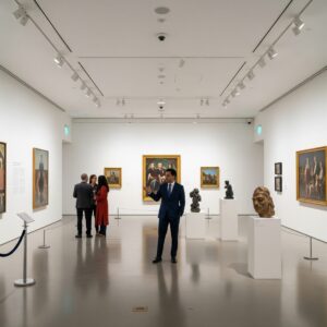 The Big Debate: When Does Something Become Art? Exploring 'Is It Art?' 7 Art gallery interior showing how museums and institutions determine what makes something art through curation and display