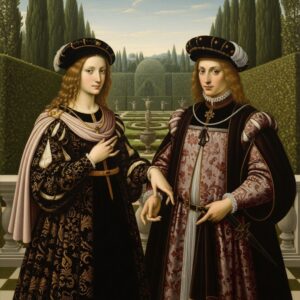 What Your Favorite Painting Says About You: An Art Lover's Personality Quiz 3 A serene and meticulously detailed Renaissance painting, possibly featuring classical architecture or a harmonious portrait, symbolizing order, tradition, and balanced personality traits in art lovers.