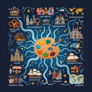 Cultural and social influences shaping art evolution throughout history showing how political events impact artistic expression