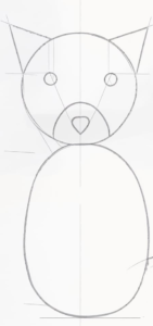 tep by step dog drawing tutorial for kids showing how to add ears, eyes and nose easily