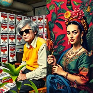 Famous artists stories Andy Warhol Frida Kahlo contemporary art creative perseverance modern painting