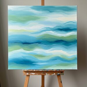 No Rules, Just Play: Fun Abstract Painting as Art for Relaxation 3 fun abstract painting relaxation blue green artwork