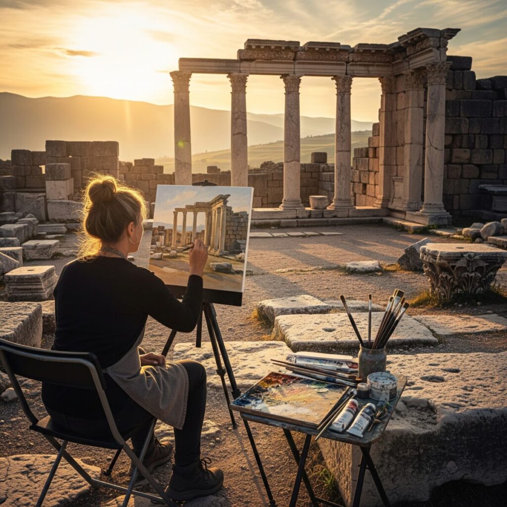 historical sites to visit landscape painting ancient ruins