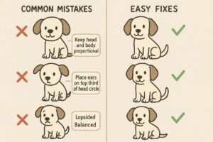 Common dog drawing mistakes and how to fix them - easy tips for kids and beginner artists