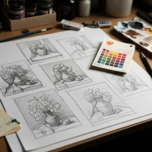 How to Paint Faster Without Sacrificing Quality: Master Your Artistic Workflow 6 value of preliminary planning through thumbnail sketches