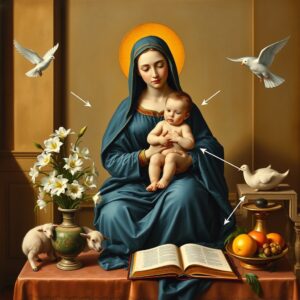 Religious Symbolism in Art: A Beginner's Guide to Unpacking Meaning 5 Religious symbolism analysis of Renaissance painting showing hidden Christian symbols and iconography meaning for beginners