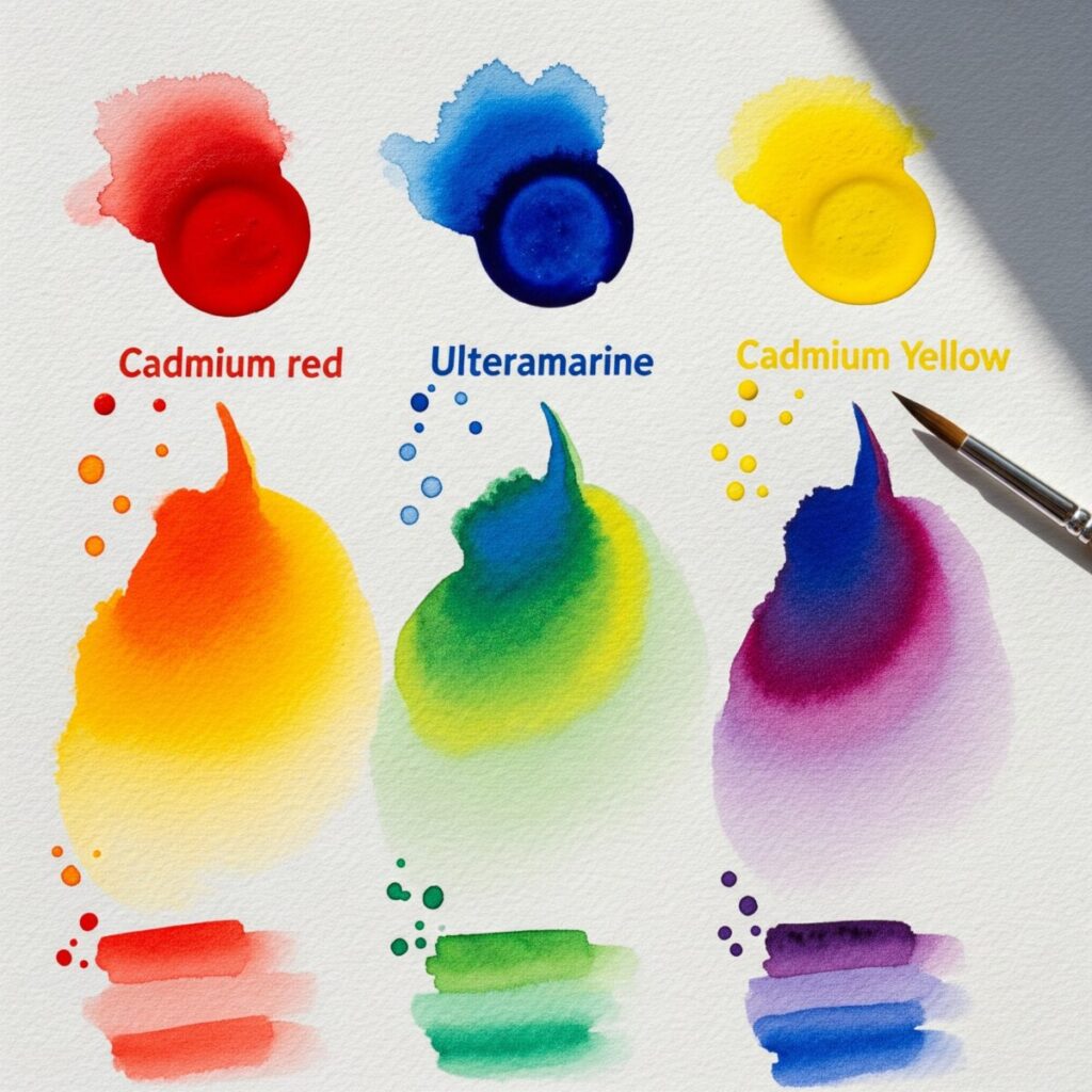 watercolor color mixing chart printable wet blending technique