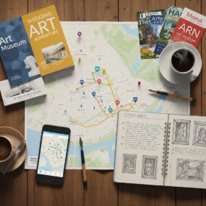 weekend trip planning ideas art gallery museum map
