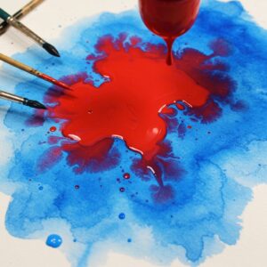 Wet-on-wet watercolor technique demonstrating water's role in paint flow and blending